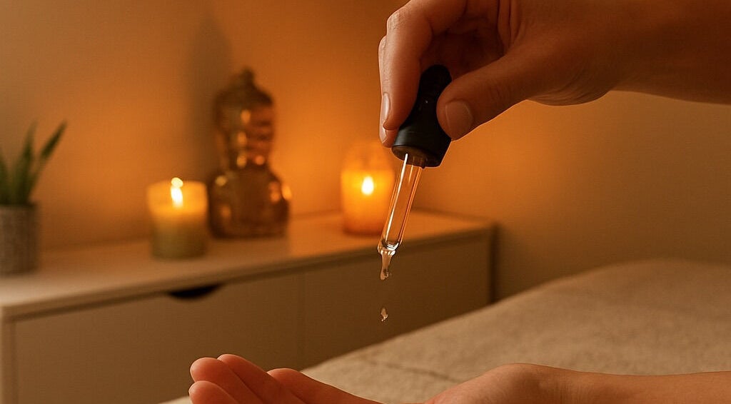 Relaxing aromatherapy session at Balanced Within By Jade, Bristol, England, GB with candlelight ambiance.