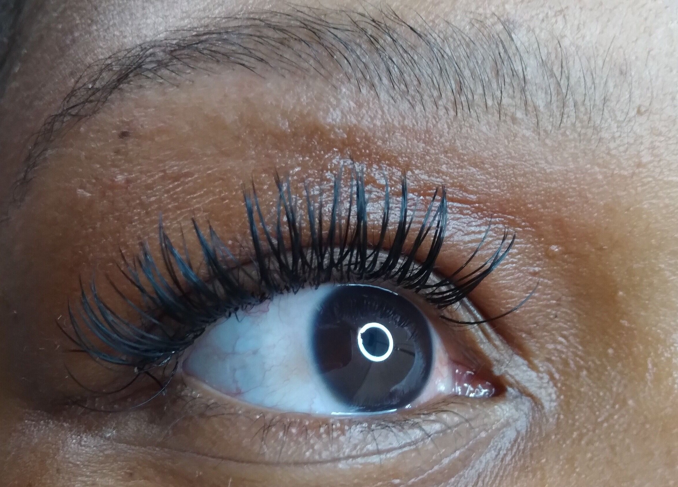Close-up of eyelash extensions at The Jasper Spa, Johannesburg, Gauteng, ZA.