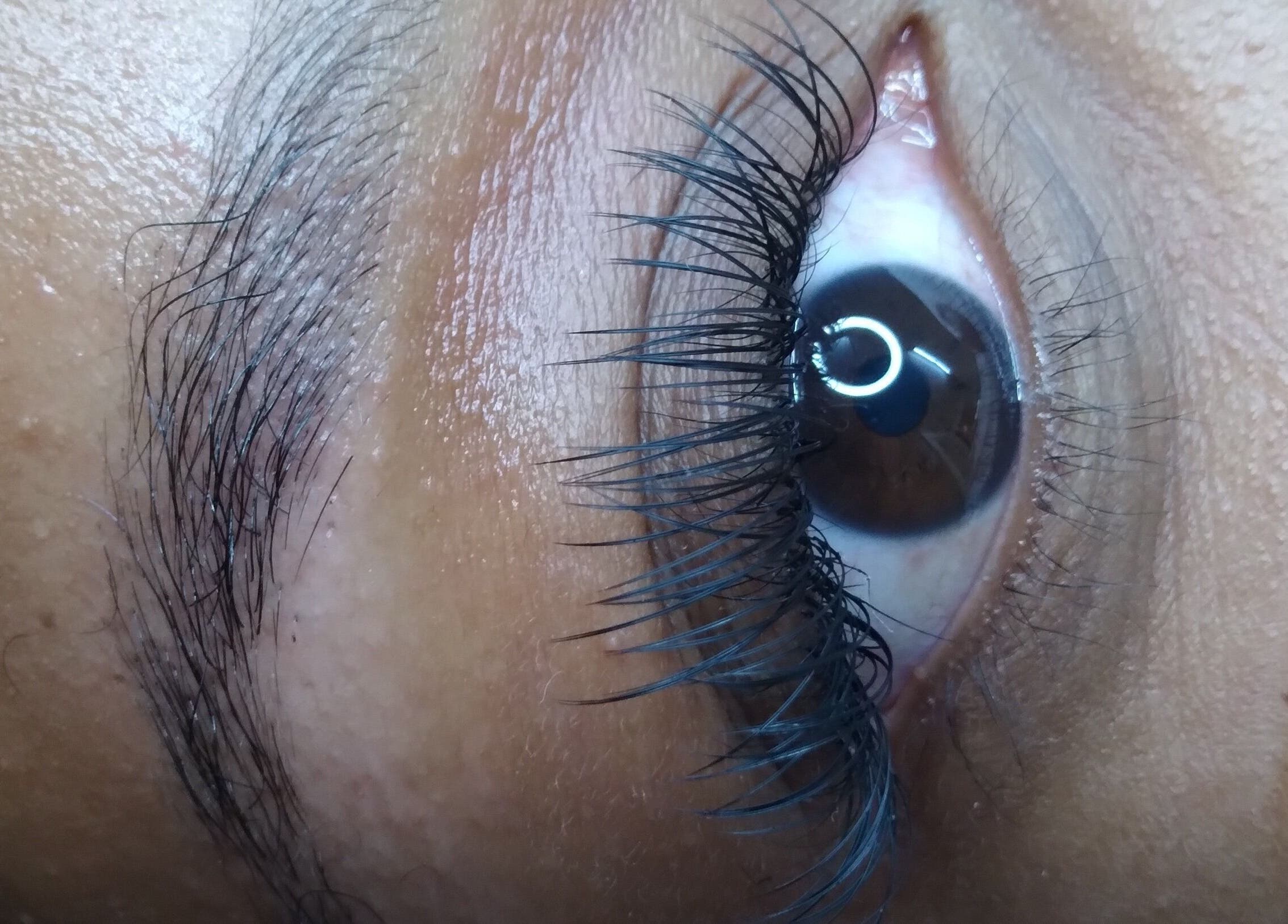 Close-up of eyelash extension at The Jasper Spa, Johannesburg, Gauteng, ZA.
