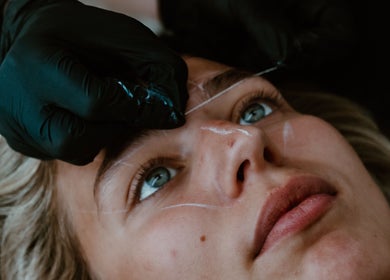 Eyebrow threading at Divine Beauty & Aesthetics in Lichfield, England, GB for defined brows and beauty refinement.