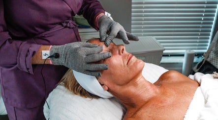 Facial treatment at Amethyst Ageless Studio in Stuart, Florida, US, highlighting their advanced skincare techniques.
