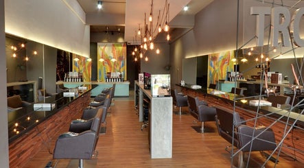 Stylish interior of Trove Hairdressing in Cheras, Selangor, MY featuring modern decor and seating.