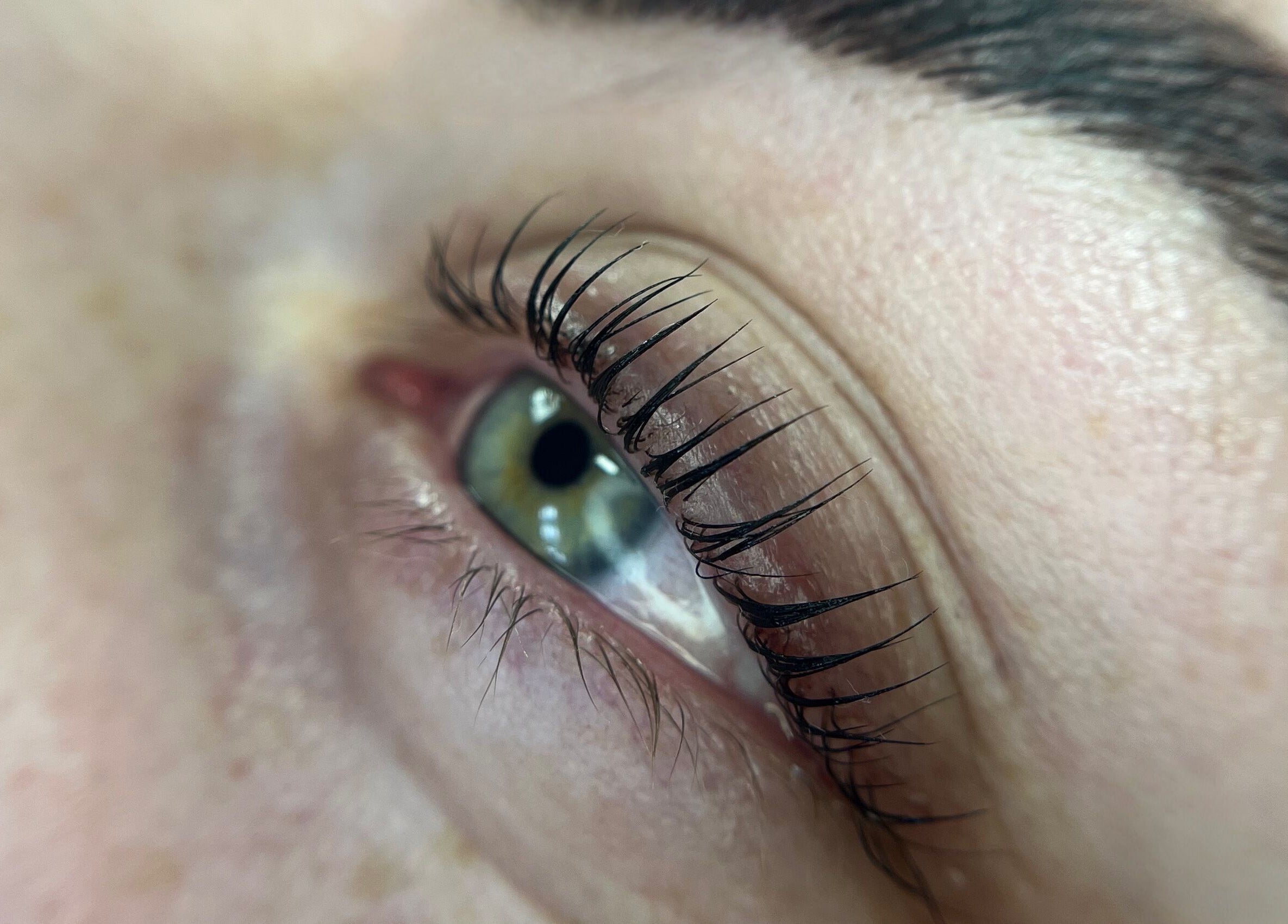 Close-up of expertly styled eyelashes at Ashley’s Beauty Room, Prosperous, IE.
