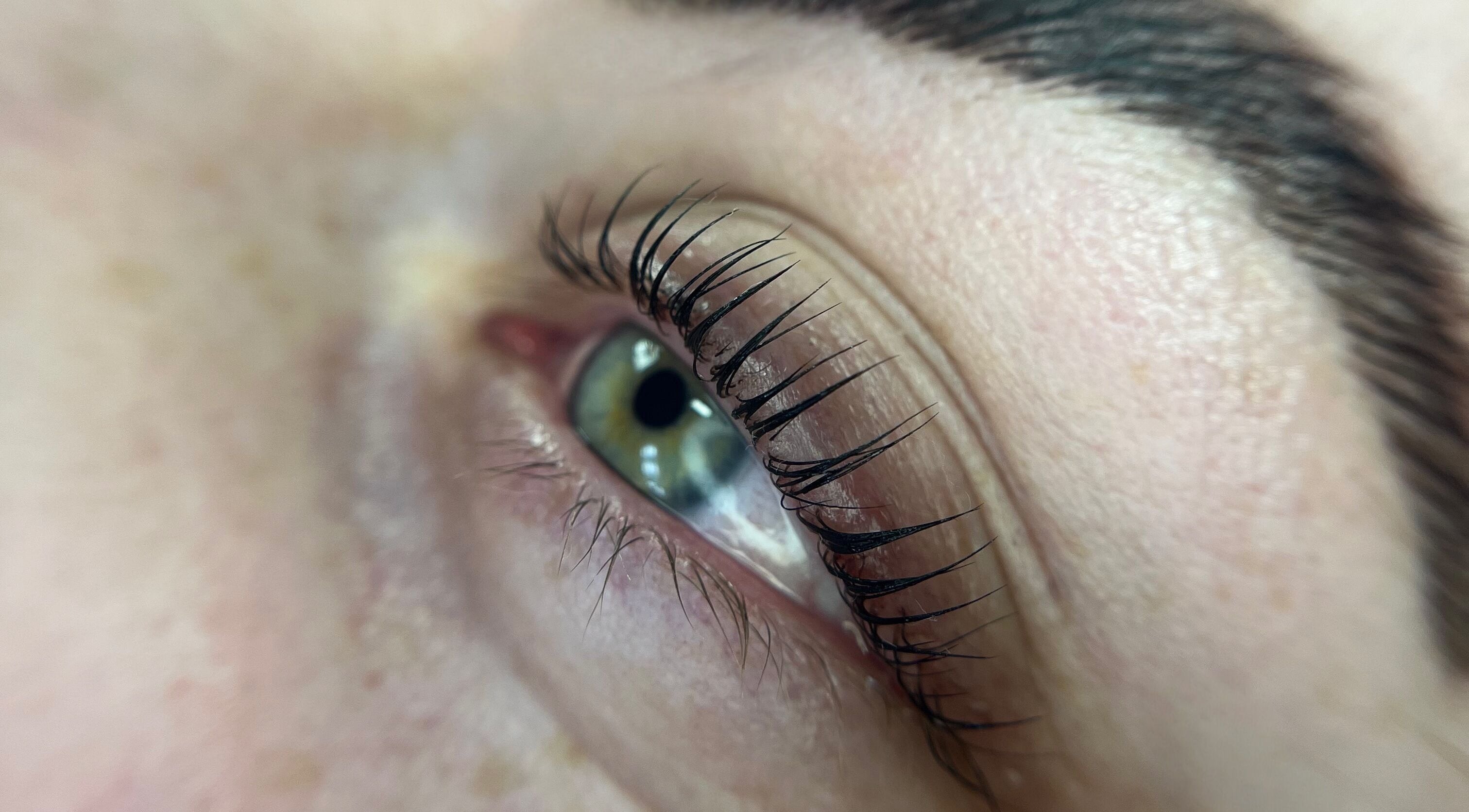 Close-up of expertly styled eyelashes at Ashley’s Beauty Room, Prosperous, IE.