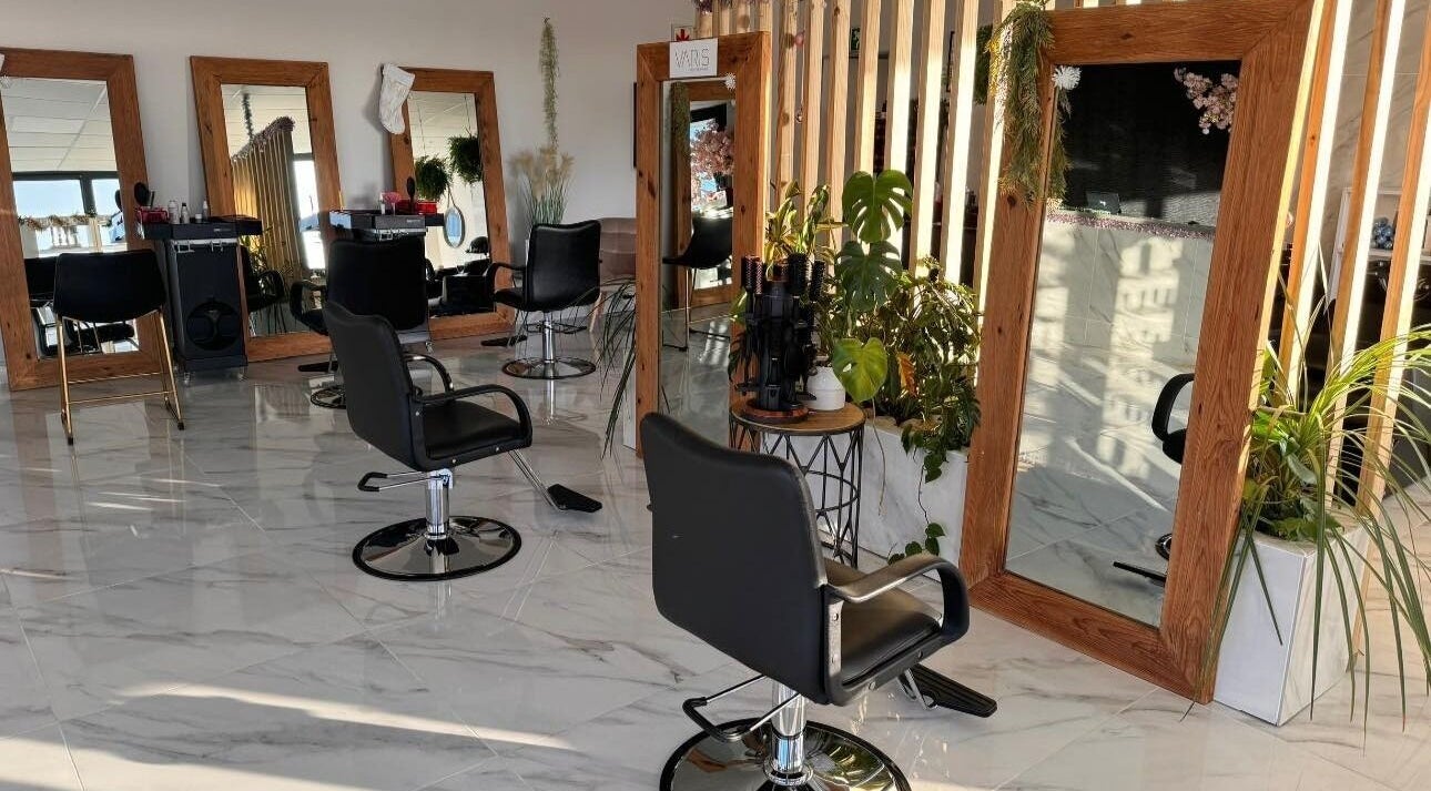 Elegant salon interior at Hair Artistry By Ansone Van Zyl, Mossel Bay, Western Cape, ZA.