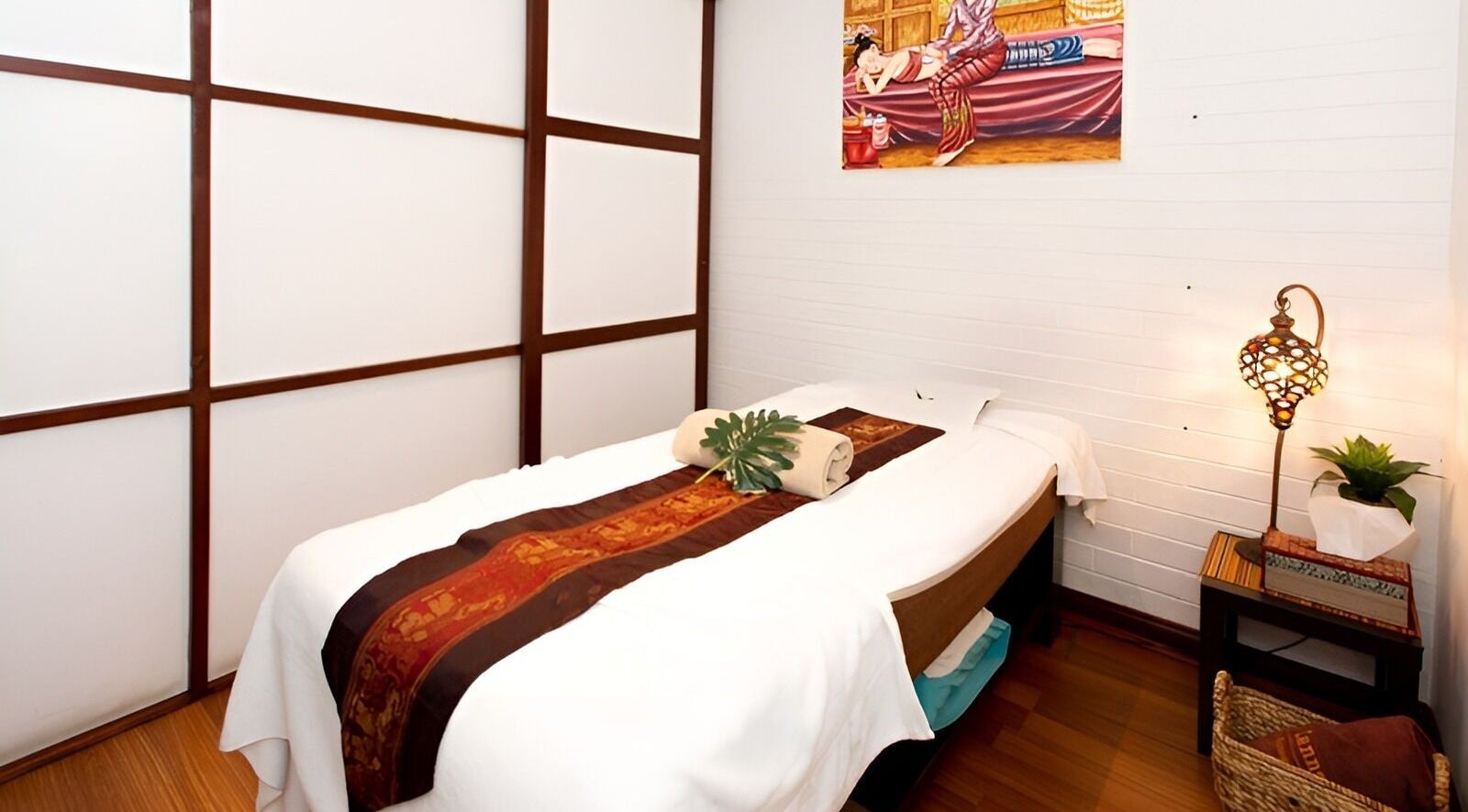 Relaxing massage room at Thai Lanna Therapeutic Massage & Spa, Wollongong, New South Wales, AU.