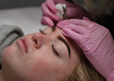 Eyebrow grooming at Beauty at Caitlyn’s, Harrington Park, New South Wales, AU.