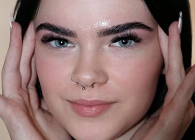 Close-up of elegant makeup at Beauty at Caitlyn’s, Harrington Park, New South Wales, AU.