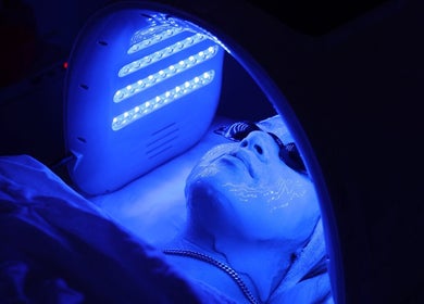 LED facial treatment at Beauty at Caitlyn’s - Glen Alpine Beauty Hub in Glen Alpine, New South Wales, AU.