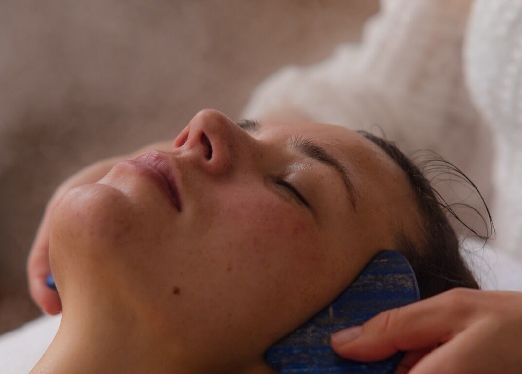 Facial treatment at Salt Aesthetics, Hobart, Tasmania, AU, highlighting relaxation and skincare expertise.