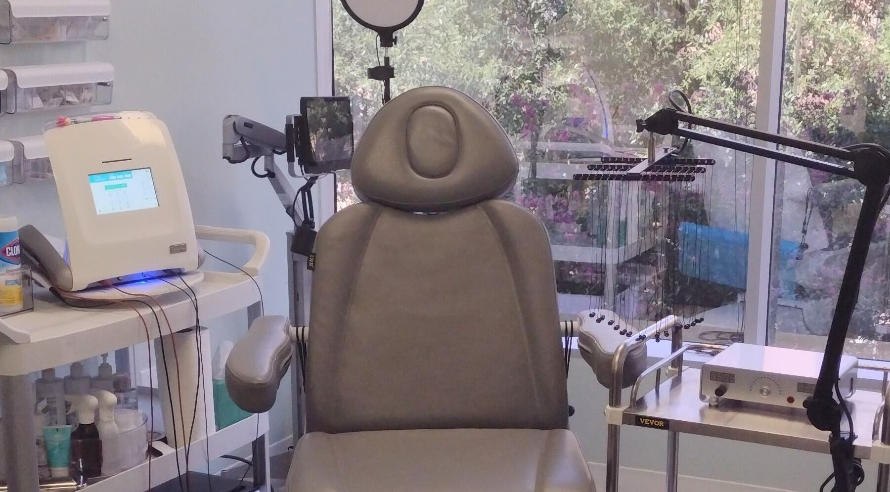 Modern electrolysis setup at NuYou Hair Removal Solutions - Electrolysis, Dallas, Texas, US.