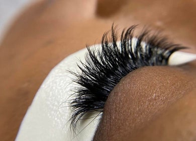 Close-up of lash extensions at Casa Artistry (Previously Maddison Lashes) in Campsie, New South Wales, AU.