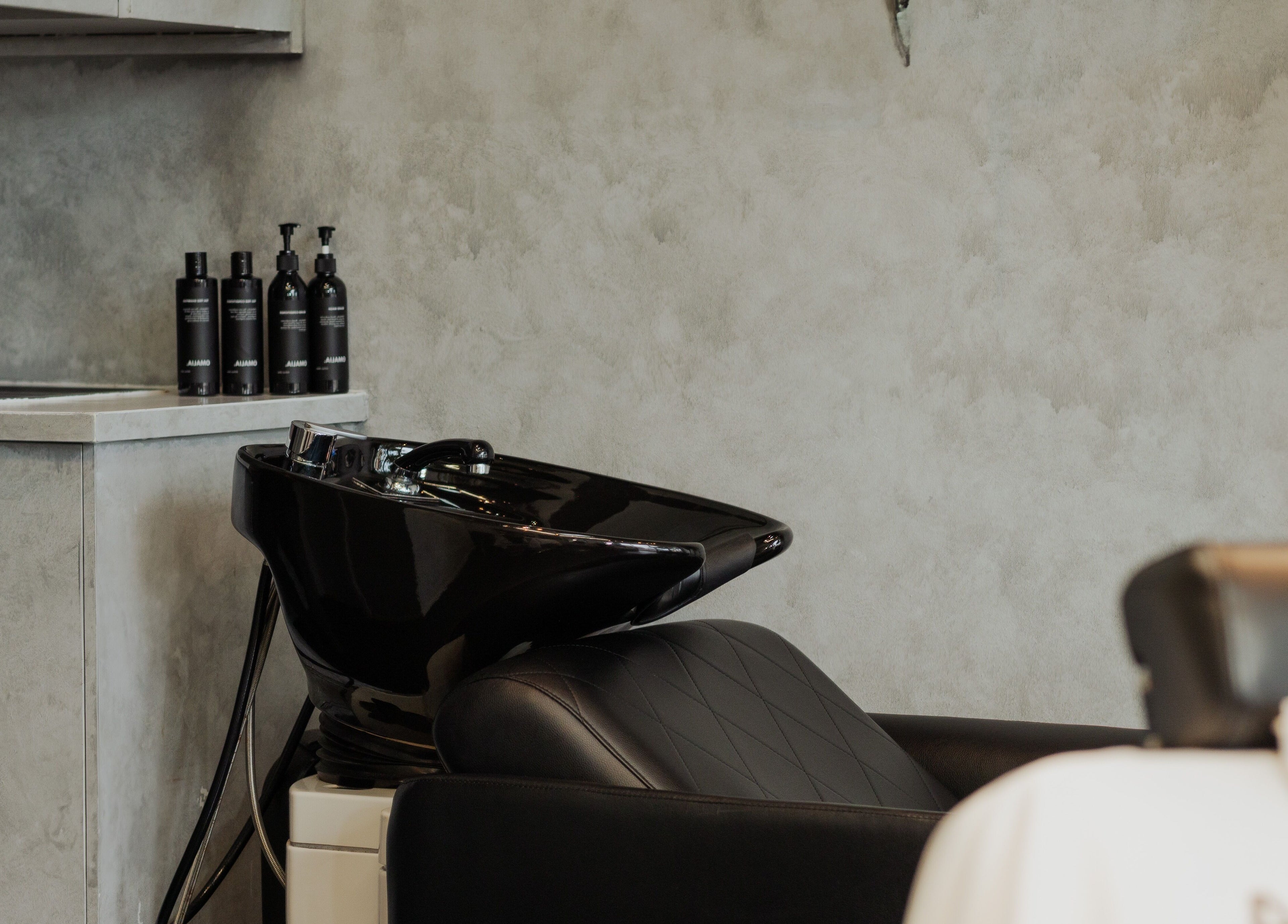 Modern hair washing station at OMALIA. ST LEONARDS, St Leonards, New South Wales, AU.