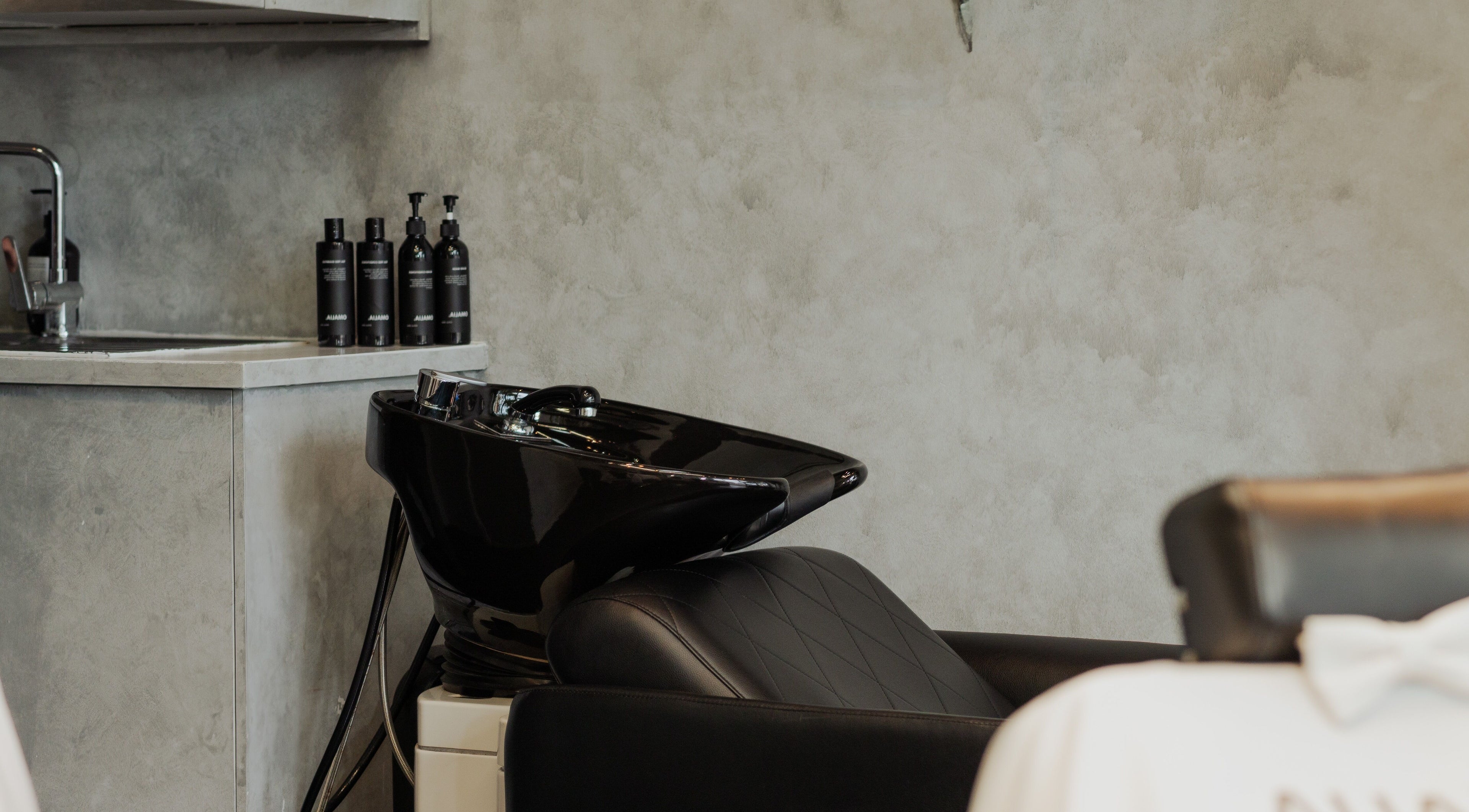 Modern hair washing station at OMALIA. ST LEONARDS, St Leonards, New South Wales, AU.
