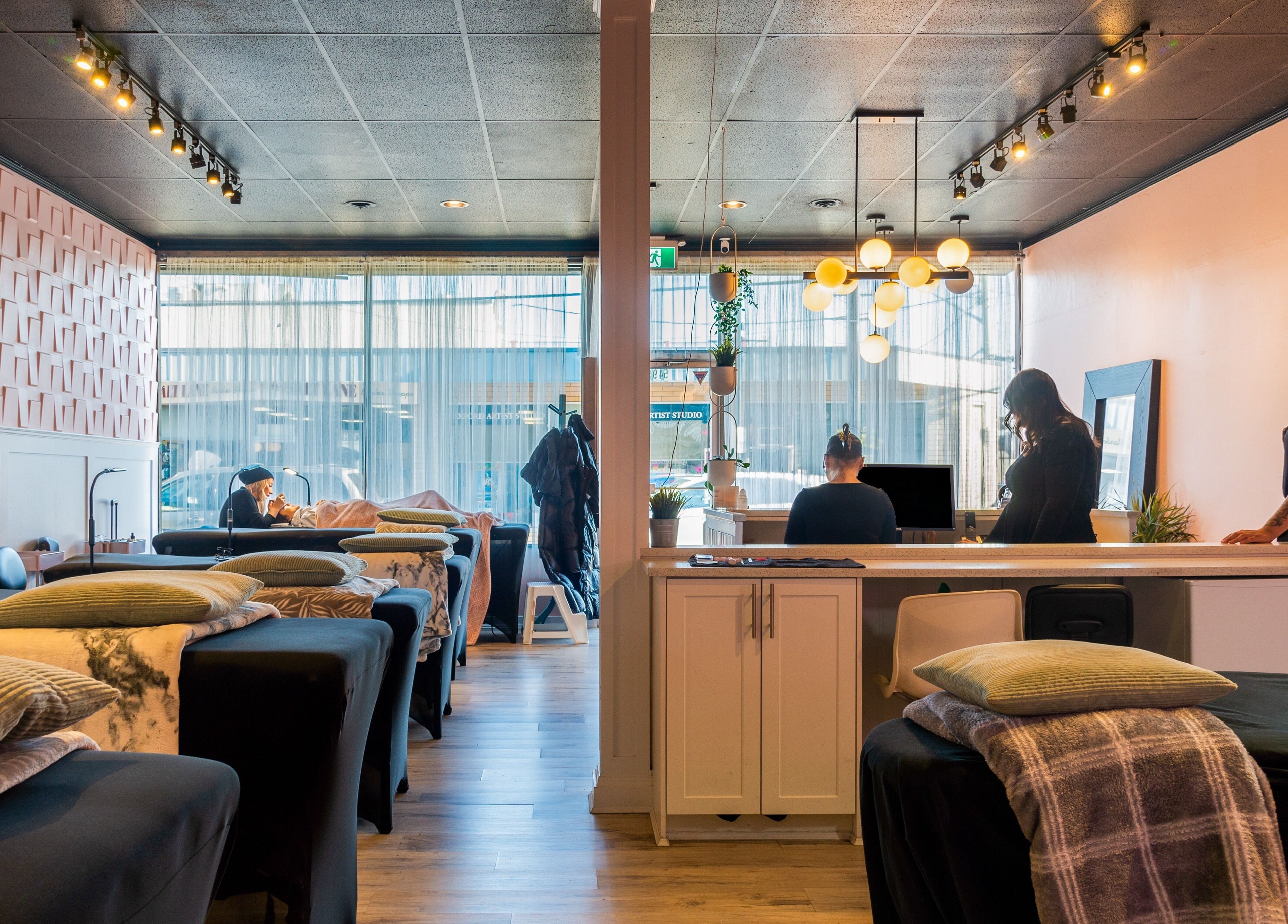 Interior view of Blink & Brow Co. DOWNTOWN LANGLEY, a cozy beauty venue in Langley City, British Columbia, CA.