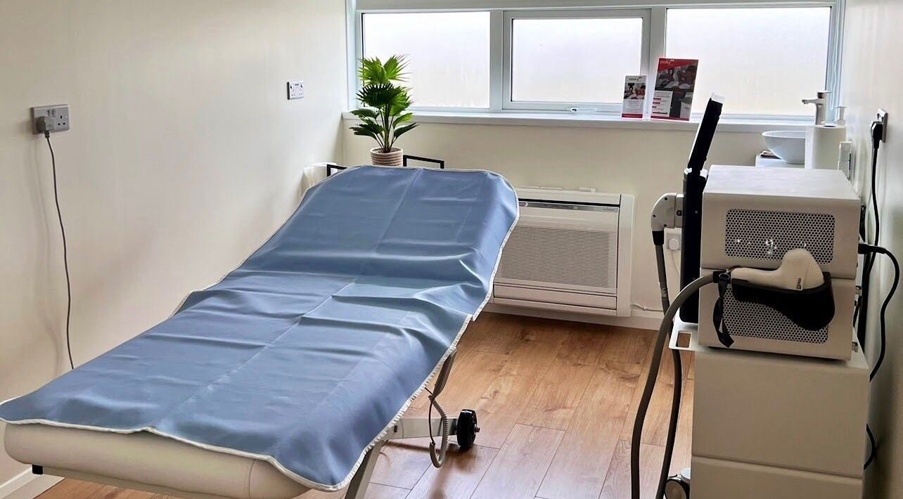 Relaxing treatment room at Love T Waxing and Laser Specialist Studio in Mansfield, England, GB.