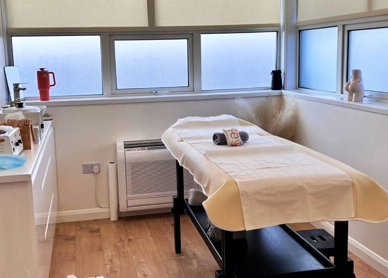 Cozy treatment room at Love T Waxing and Laser Specialist Studio, Mansfield, England, GB.