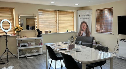 Elegant interior of Extraordinary Beauty Skills by Aleksandra Yaneva in Northwood, England, GB featuring beauty setup.