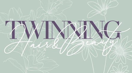 Elegant logo of Twinning Hair & Beauty with floral design, Luton, England, GB.