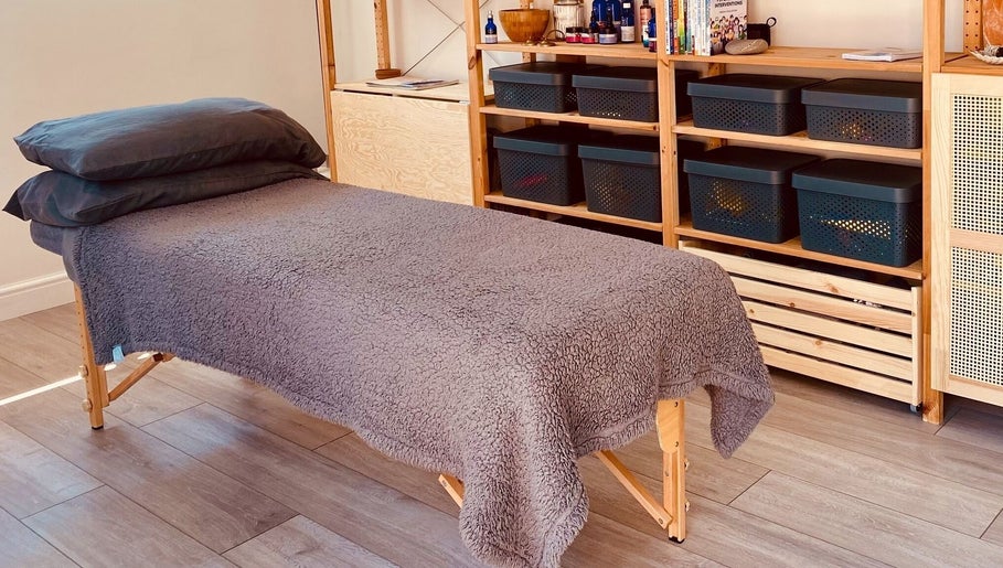 Cozy massage table at Balanced & Blissed - The Retreat, Whitfield, England, GB, offers perfect relaxation.