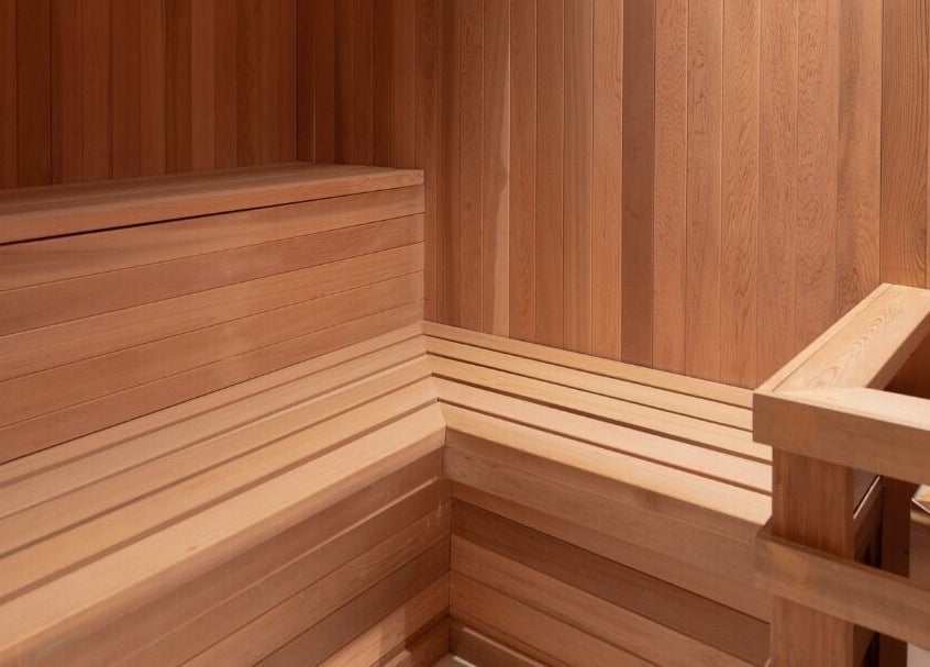 Luxurious sauna at Pemberley Springs SPA EDEN, Toronto, Ontario, CA, offering ultimate relaxation.