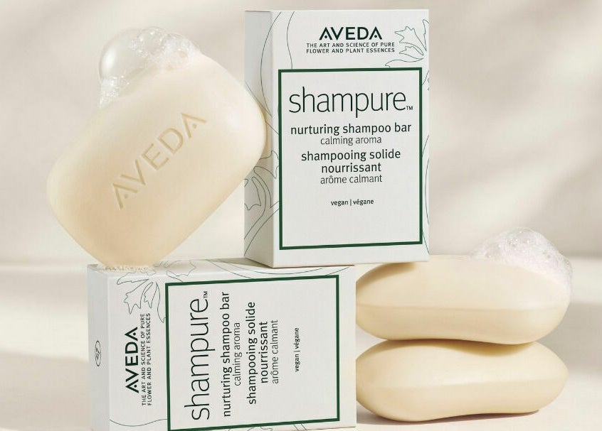 Aveda Shampure shampoo bars available at Bombshells and Blokes Salon, Boise, Idaho, US.
