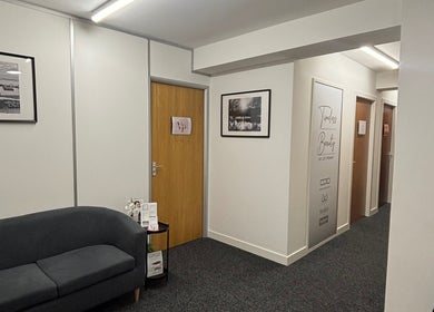 Inviting entrance at Timeless Beauty by Liz Foran, Paisley, Scotland, GB showcasing a stylish reception area.