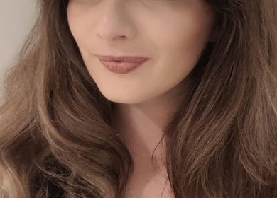 Stylish brunette hairstyle at Kerry Miller Hair in Cove Bay, Scotland, GB.