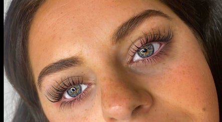 Detailed view of expertly applied lashes at Bare Beauty, Bournemouth, England, GB.