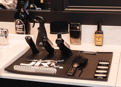 Hair styling tools at Gould Barbers London (London Bridge), London, England, GB.