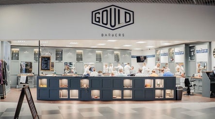 Interior of Gould Barbers Long Eaton in Long Eaton, England, GB showcasing its modern design and active services.