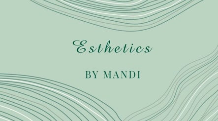 Esthetics by Mandi logo in elegant script on green background, Belle River, Ontario, CA.