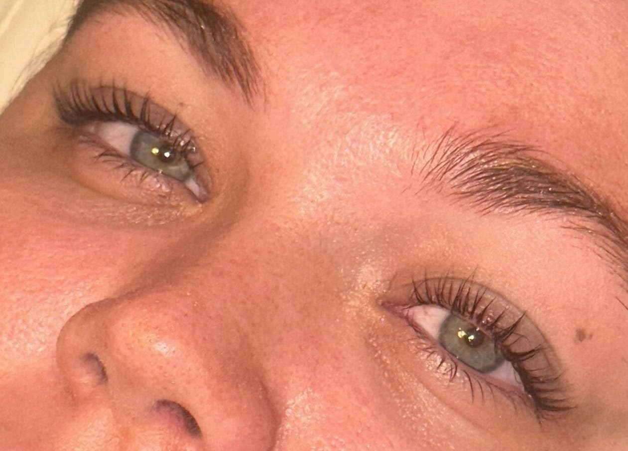 Close-up of enhanced lashes from EffortlessBeauty_SLJ in Telford, England, GB.