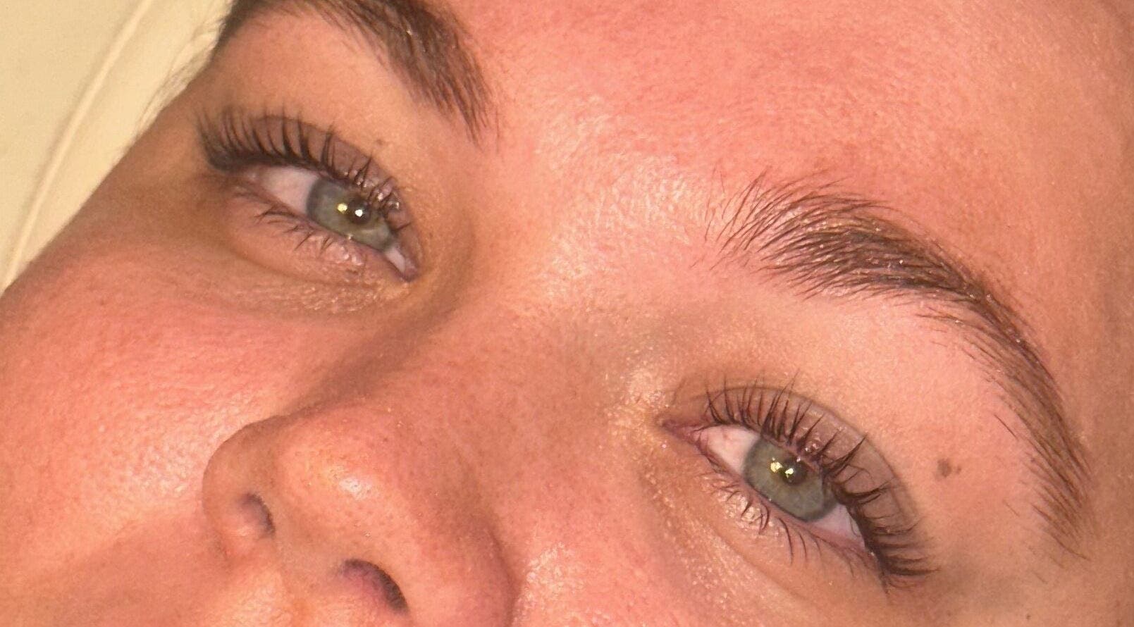 Close-up of enhanced lashes from EffortlessBeauty_SLJ in Telford, England, GB.