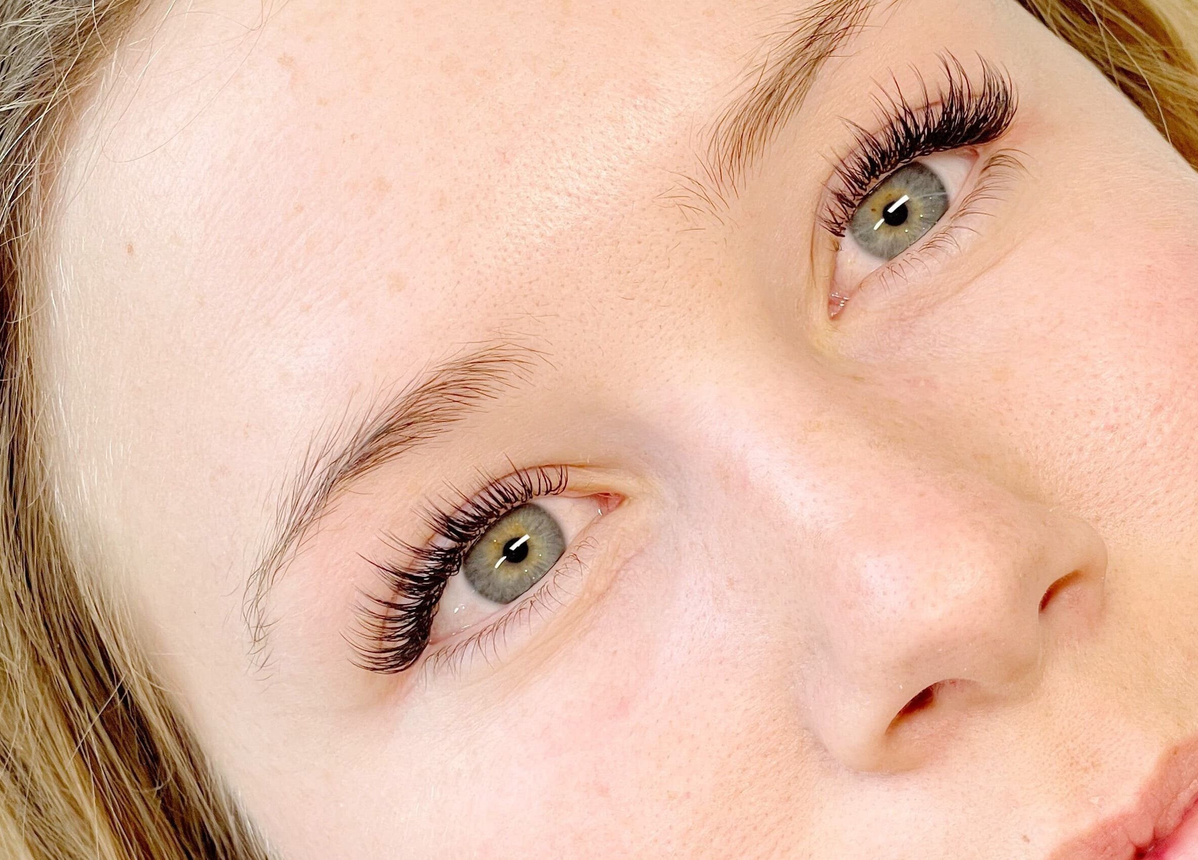 Close-up of eyelash extensions from Capital Lashes in Kingston, Australian Capital Territory, AU.
