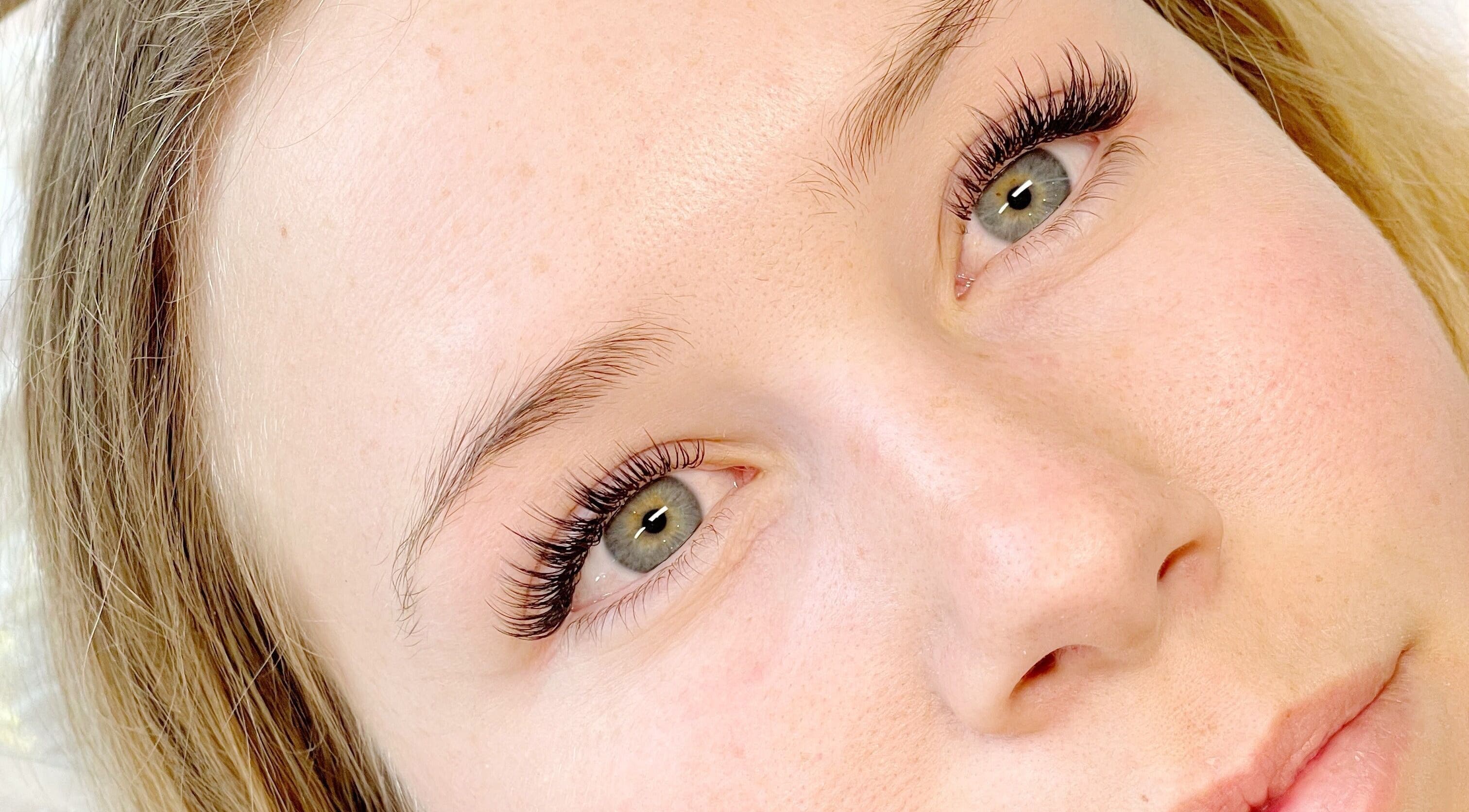Close-up of eyelash extensions from Capital Lashes in Kingston, Australian Capital Territory, AU.
