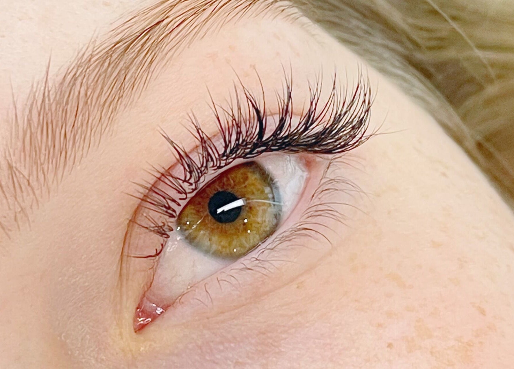 Close-up of delicate eyelash extensions at Capital Lashes, Kingston, Australian Capital Territory, AU.