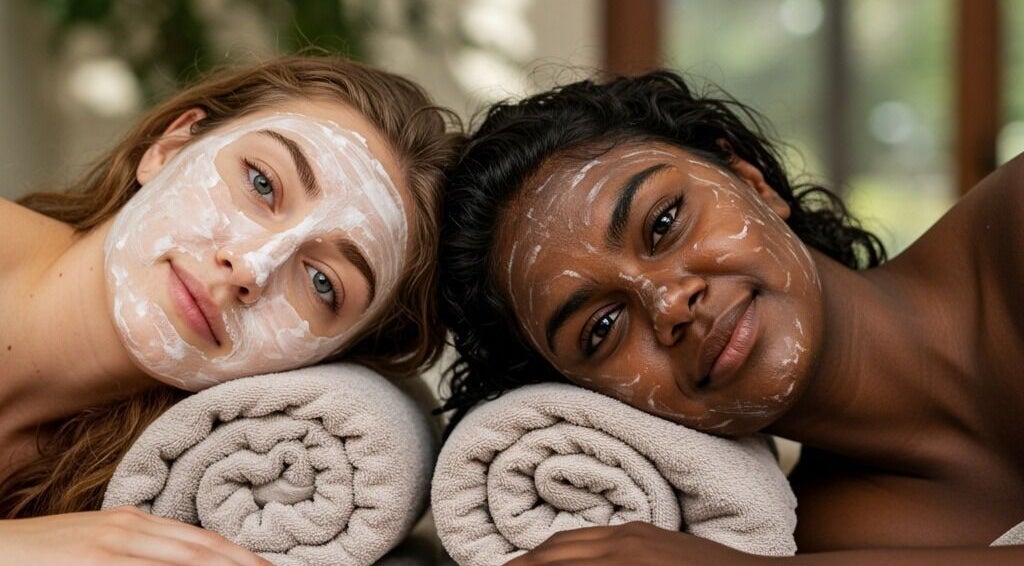 Two women enjoying facials at Inspire Beauty at Traralgon, Traralgon, Victoria, AU.