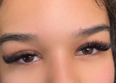 Close-up of expertly applied lashes at Definedbylashes, Birmingham, England, GB.