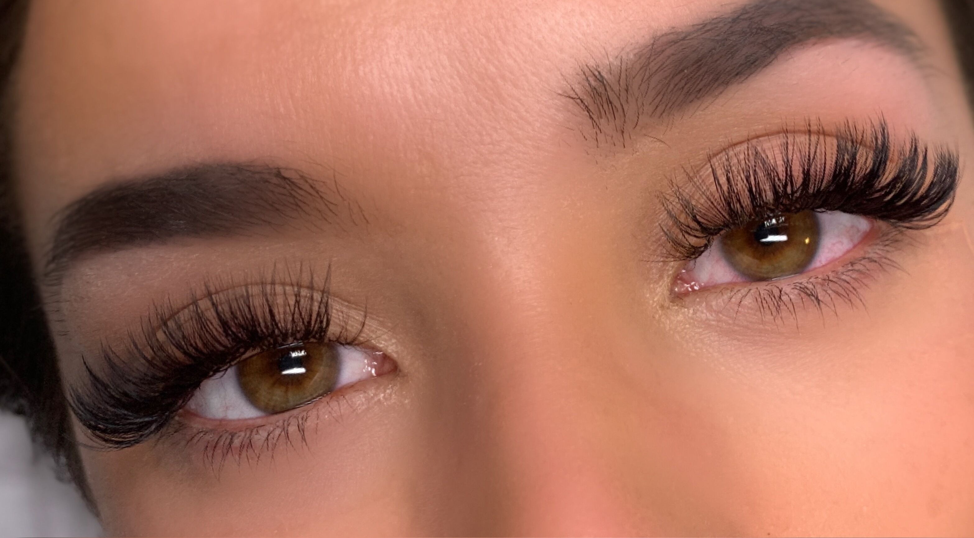 Close-up of stunning lashes at Definedbylashes, Birmingham, England, GB showcasing lash extension expertise.