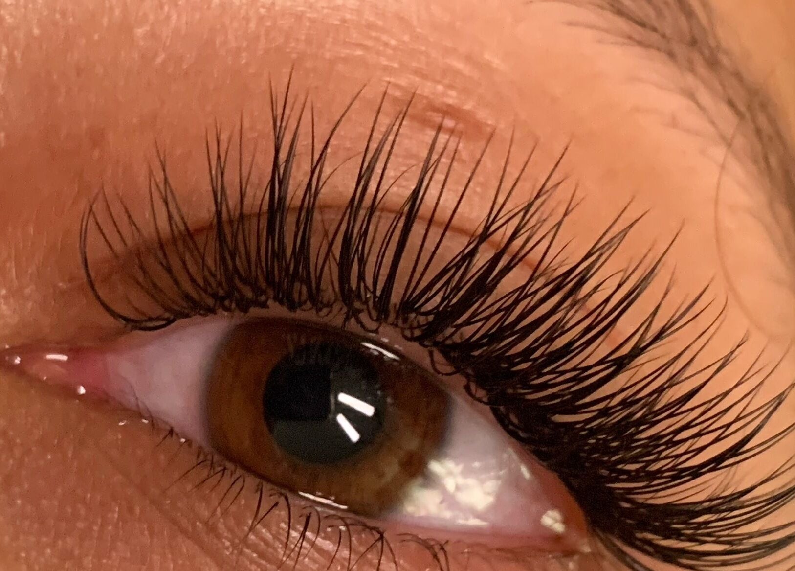 Close-up of expertly applied lashes by Definedbylashes in Birmingham, England, GB.