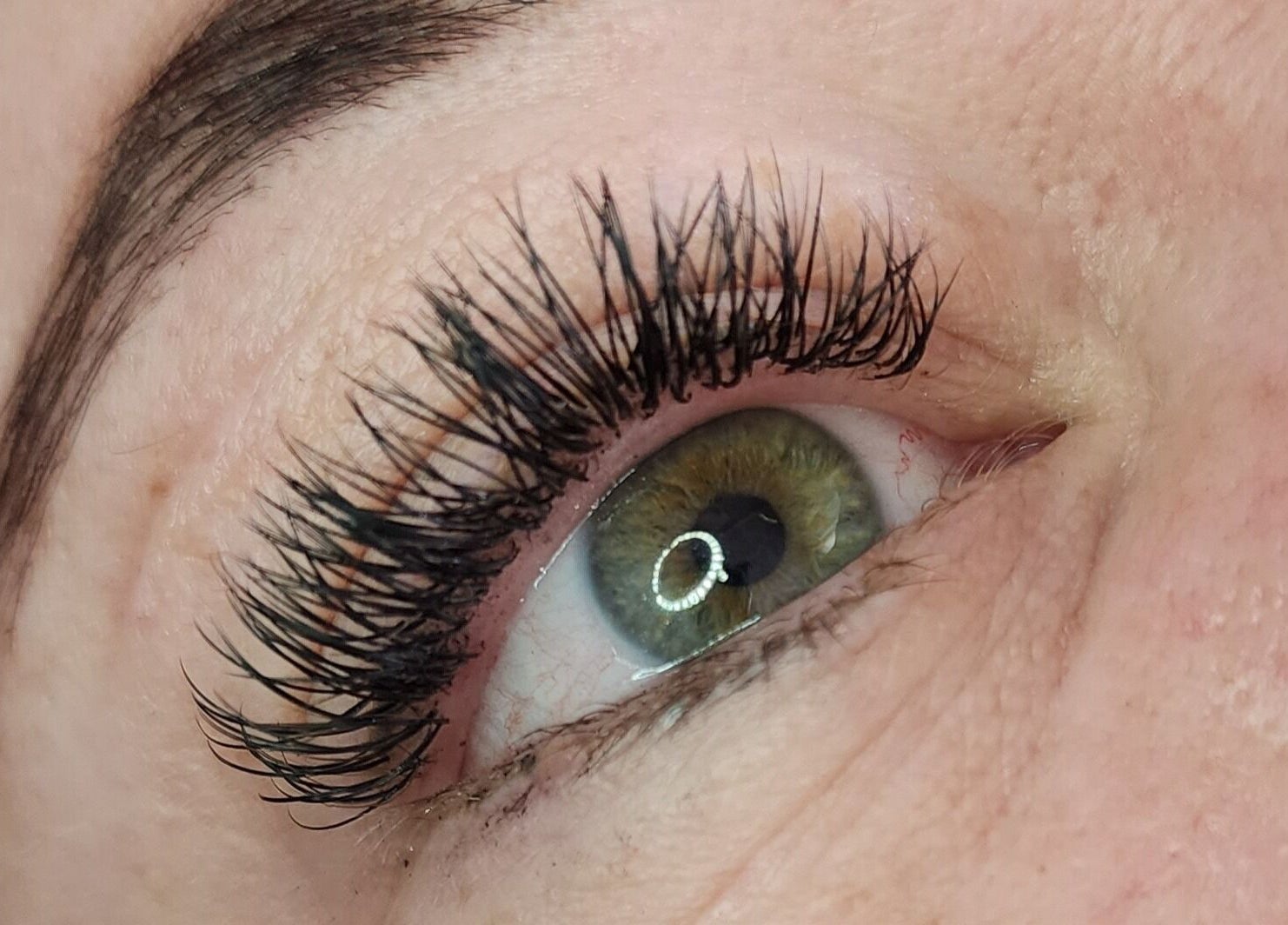 Closeup of professionally styled lashes at Enchanting Lashes, Rustenburg, North West, ZA.