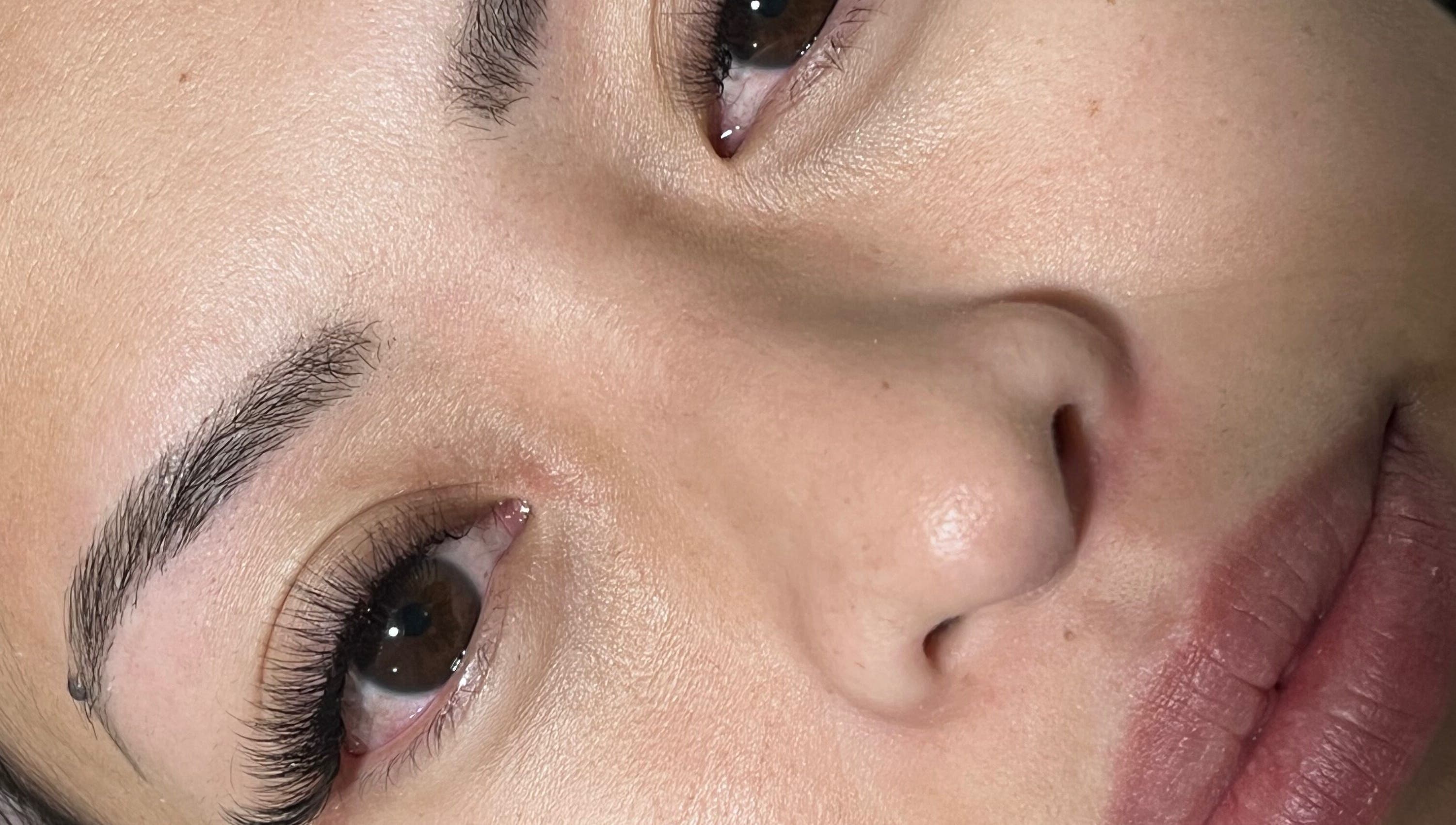 Close-up of eyelash extensions from Lash and Thread, Whalan, New South Wales, AU.