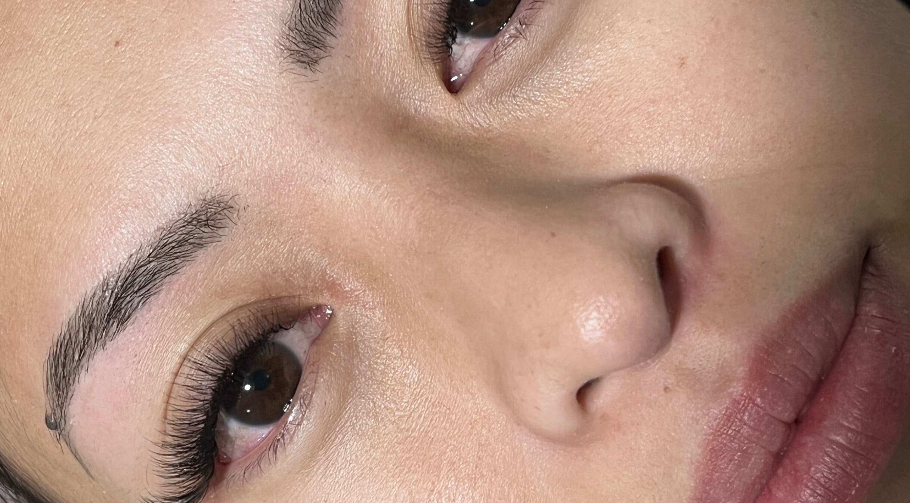 Close-up of eyelash extensions from Lash and Thread, Whalan, New South Wales, AU.
