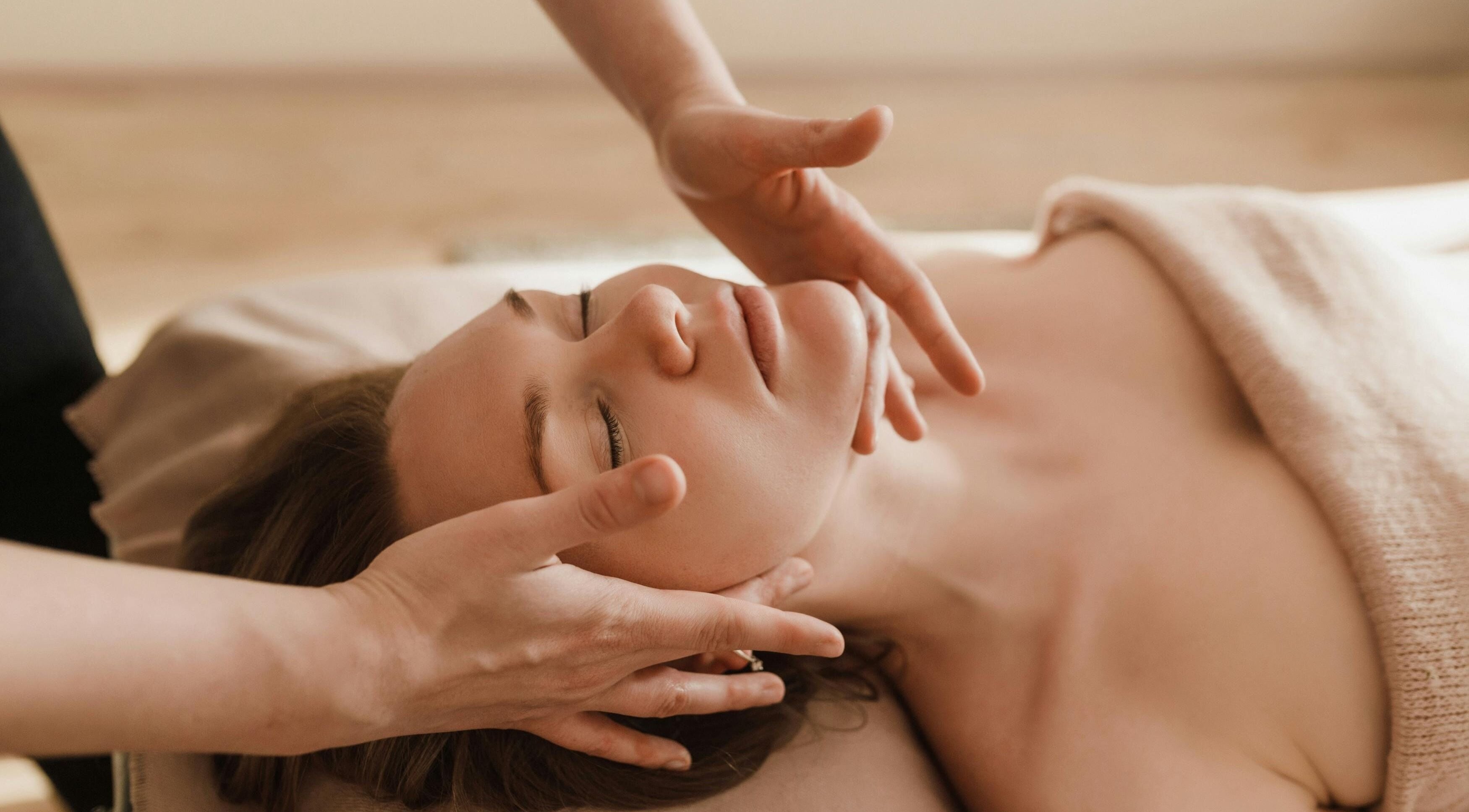 Relaxing facial massage at Lou Lou Couture Beauty in Runaway Bay, Queensland, AU.