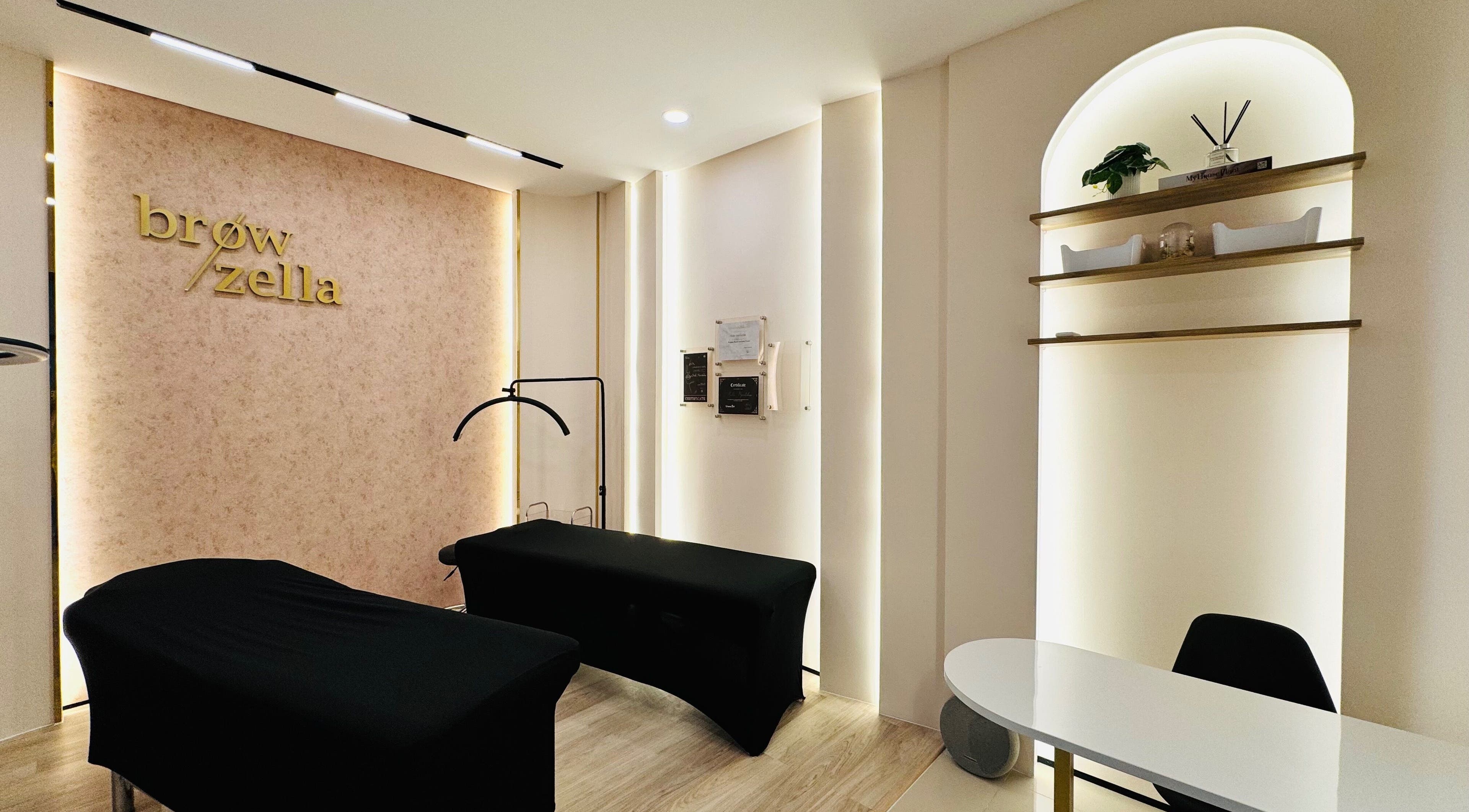 Modern beauty treatment room at Browzella, East Java, East Java, ID, featuring elegant interiors and relaxing ambiance.