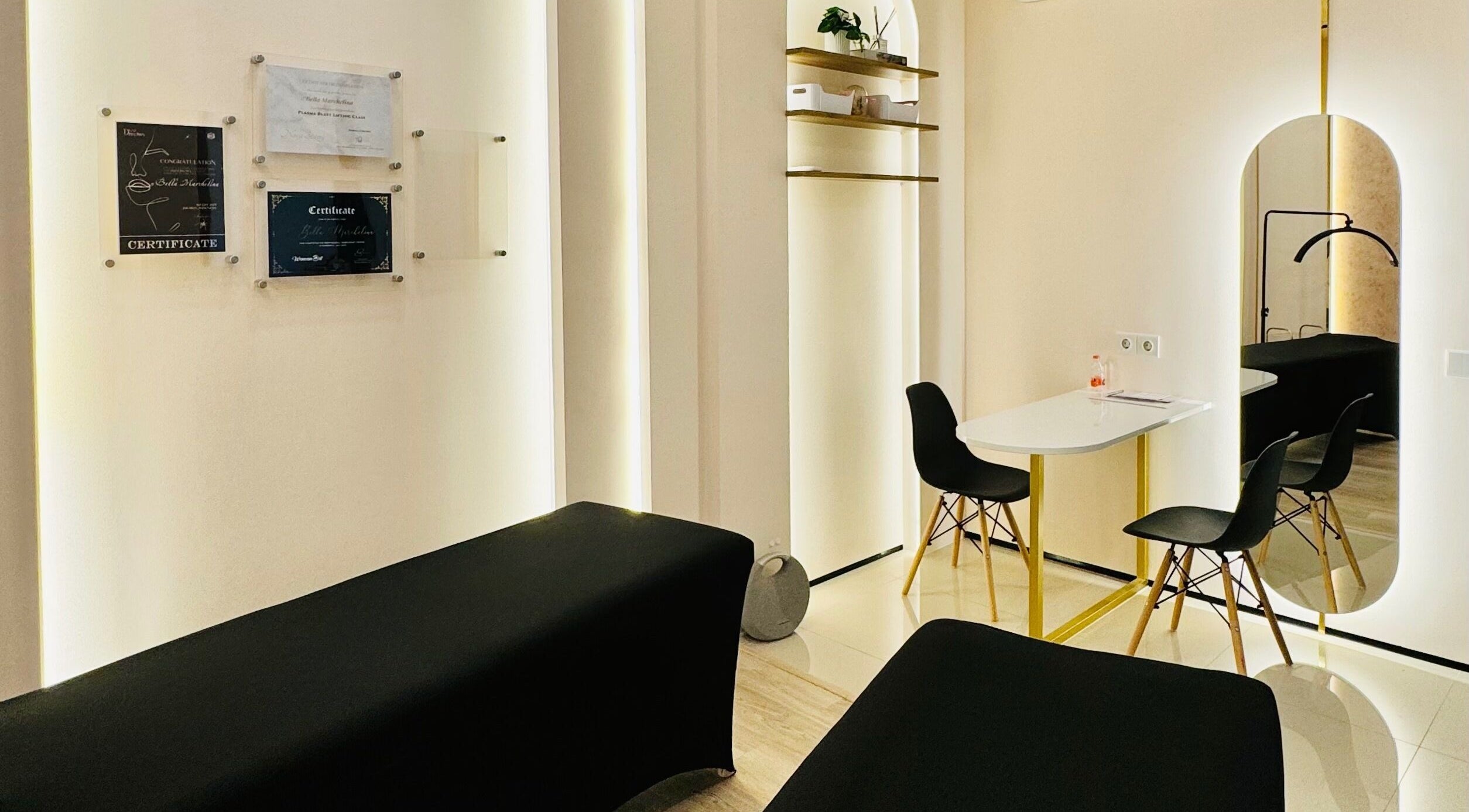 Chic interior of Browzella in East Java, East Java, ID, featuring modern decor and comfortable seating.