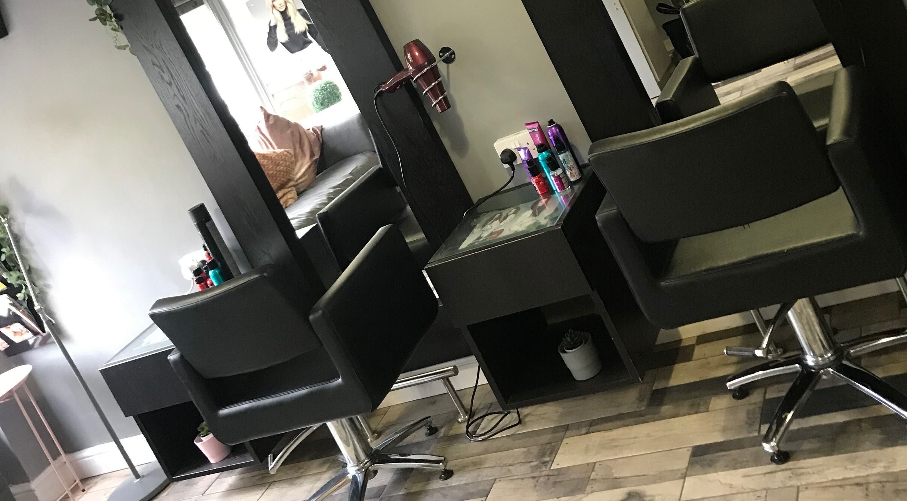 Stylish salon chairs at Katie Worthington Hair and Cosmetic Tattoo in Wolverhampton, England, GB.