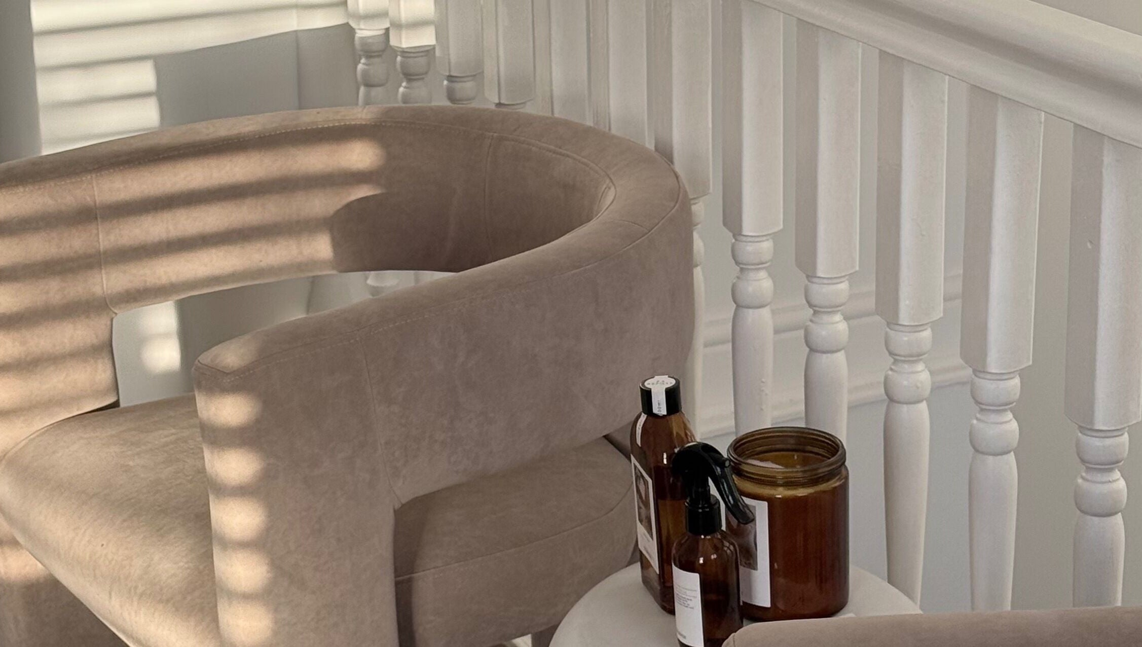 Relaxing seating area at Beauty Edit By Leah, Worsley, England, GB with calming decor and wellness products.