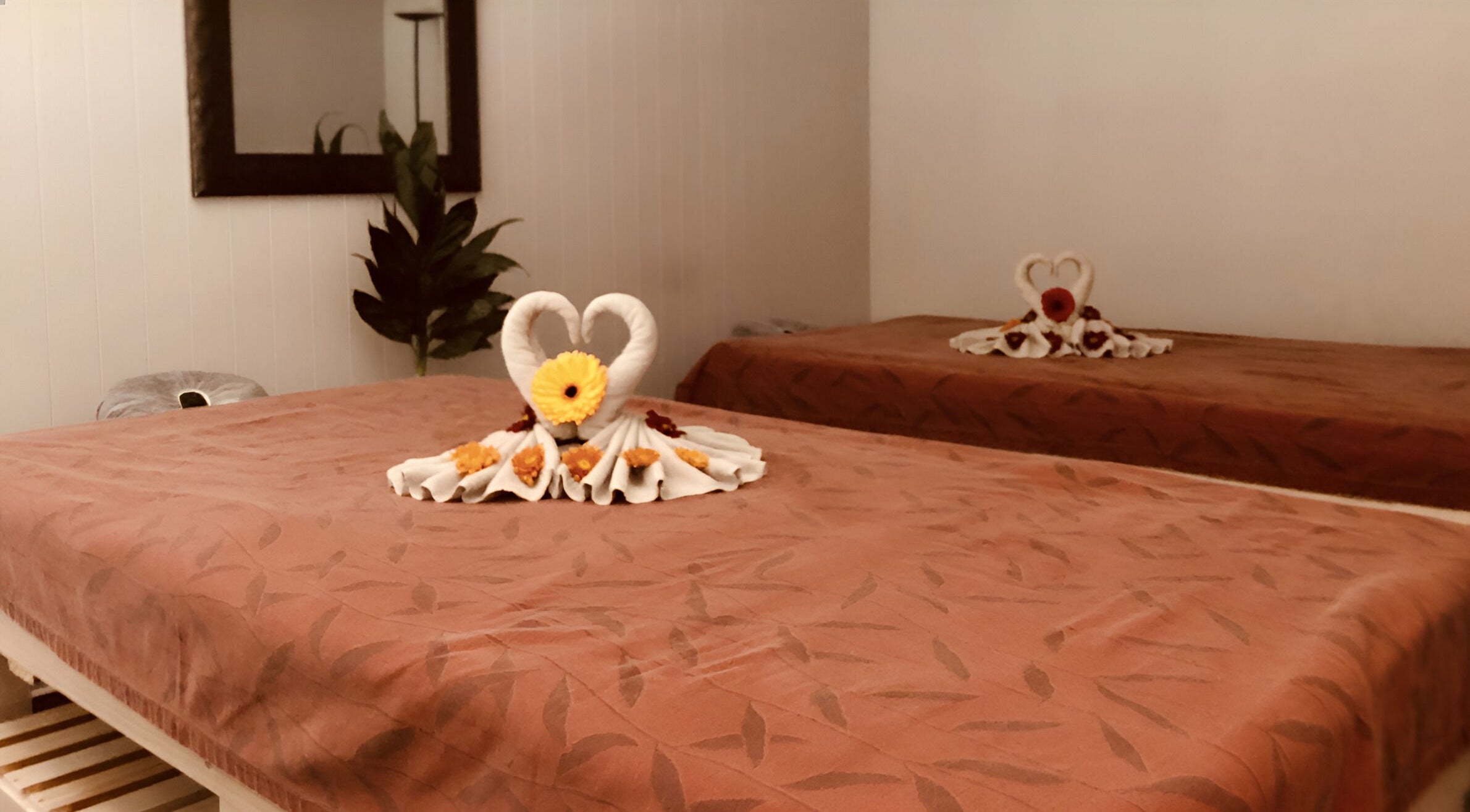 Massage room at Thai Authentic Massage, Whangārei, Northland, NZ with elegant decor and relaxing ambiance.